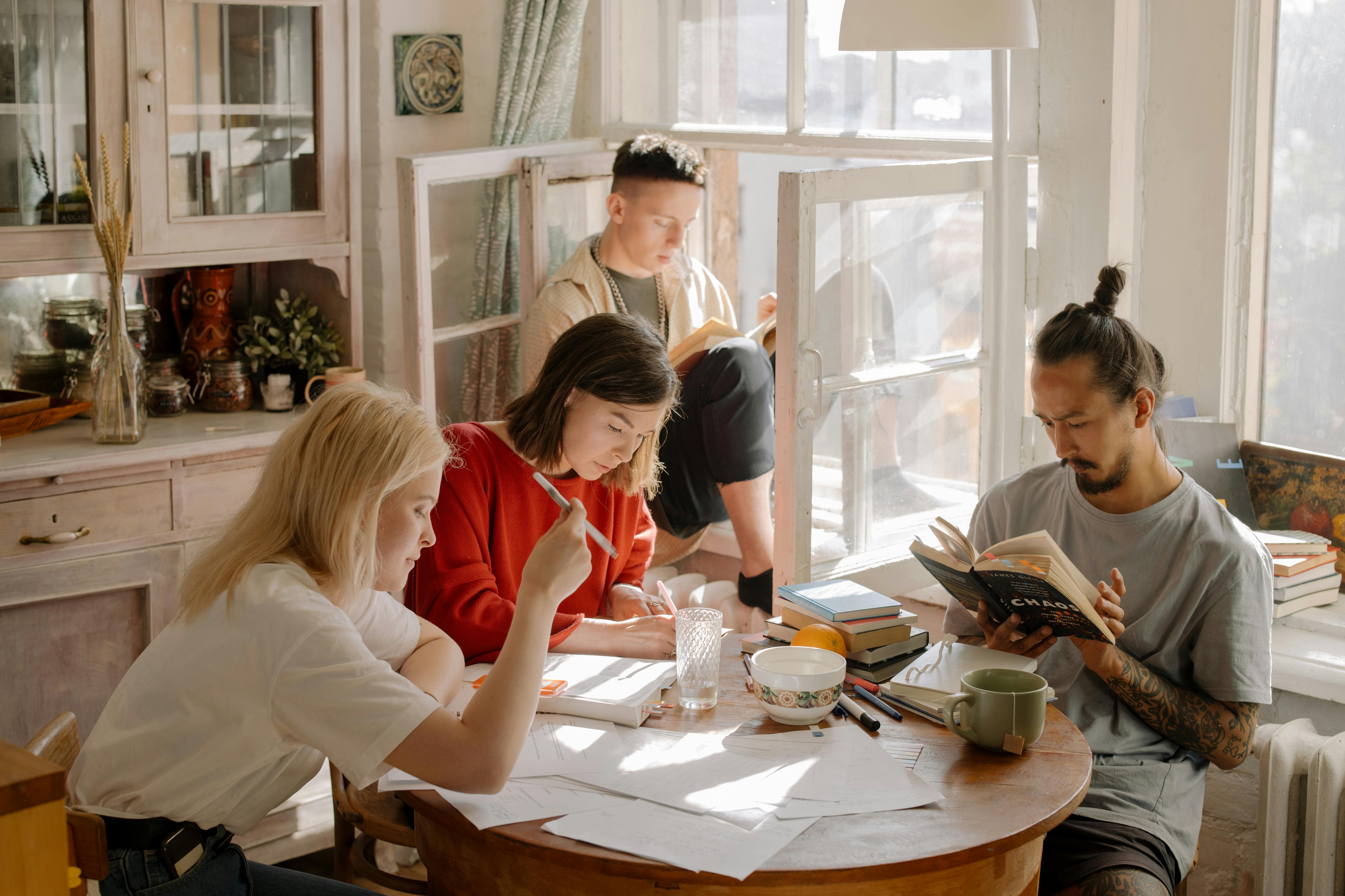 Chosen family gathered around a table